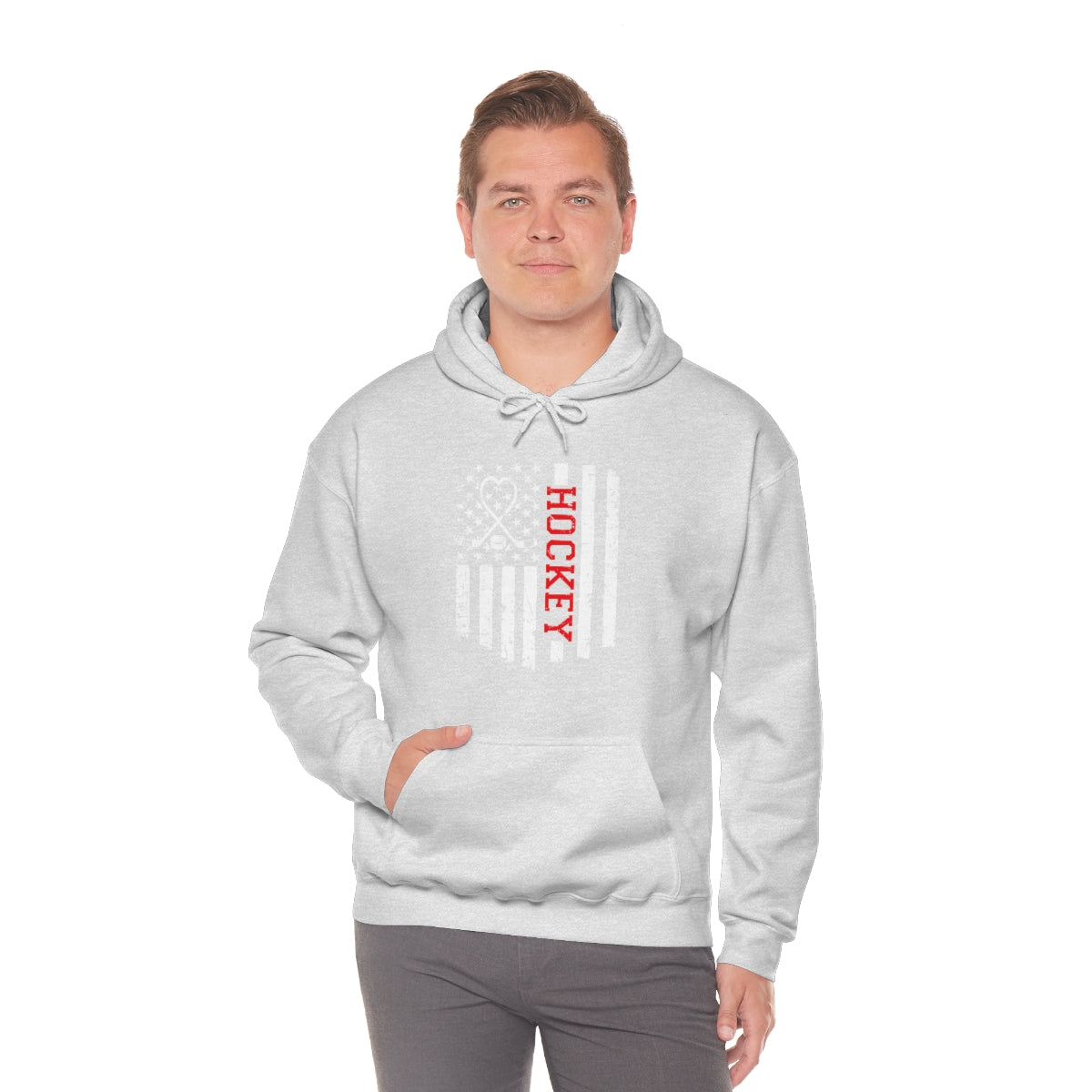 Hockey Flag Unisex Heavy Blend™ Hooded Sweatshirt