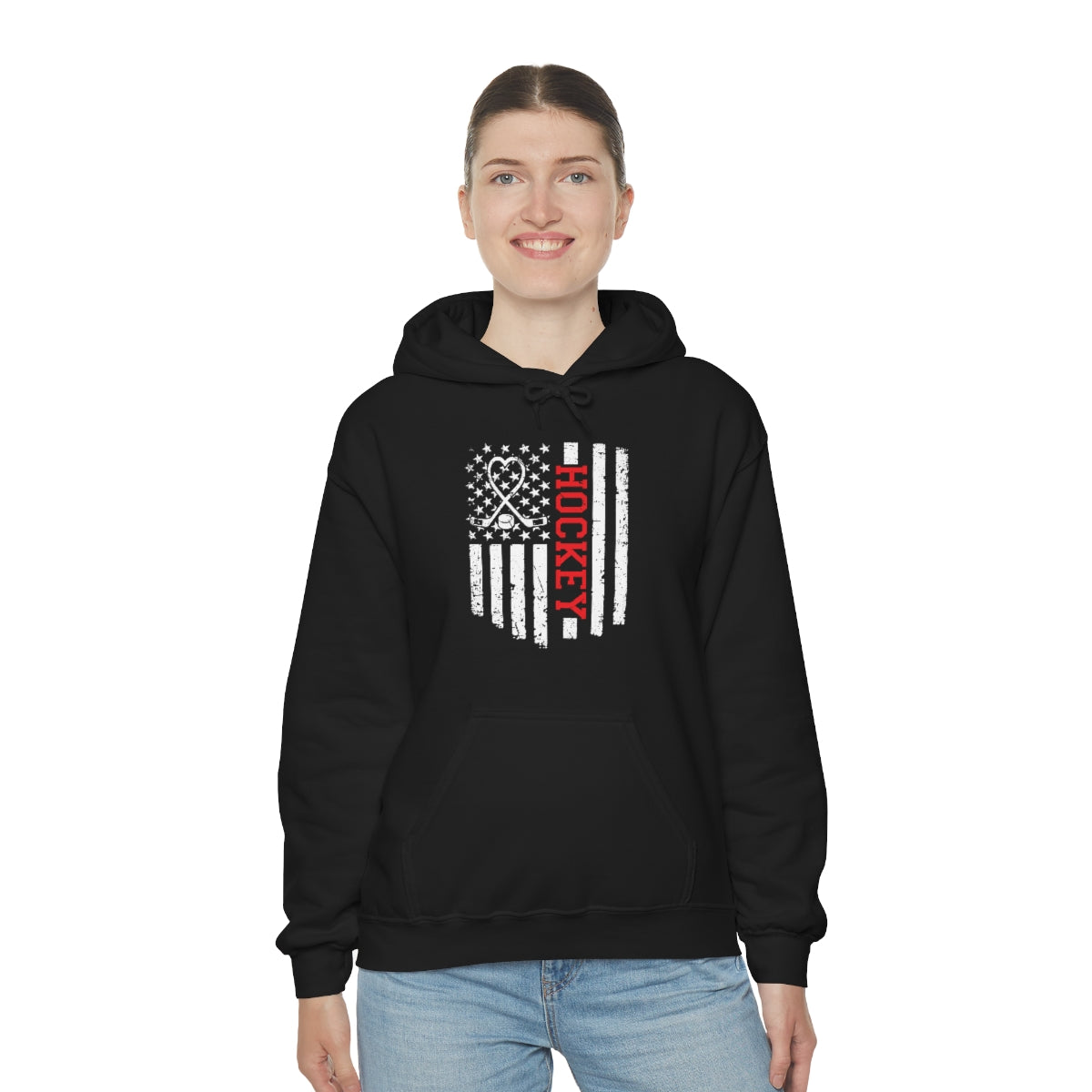 Hockey Flag Unisex Heavy Blend™ Hooded Sweatshirt