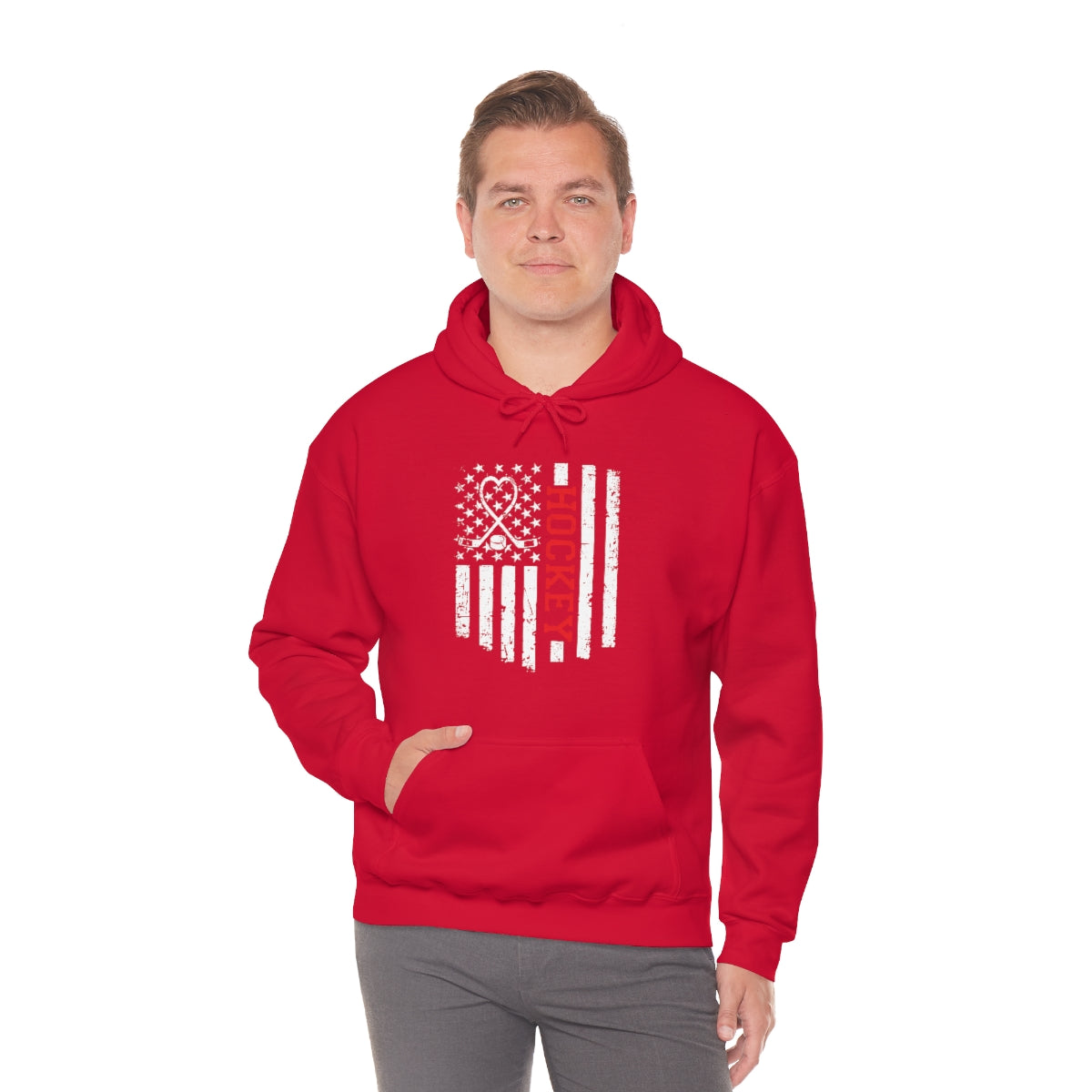 Hockey Flag Unisex Heavy Blend™ Hooded Sweatshirt