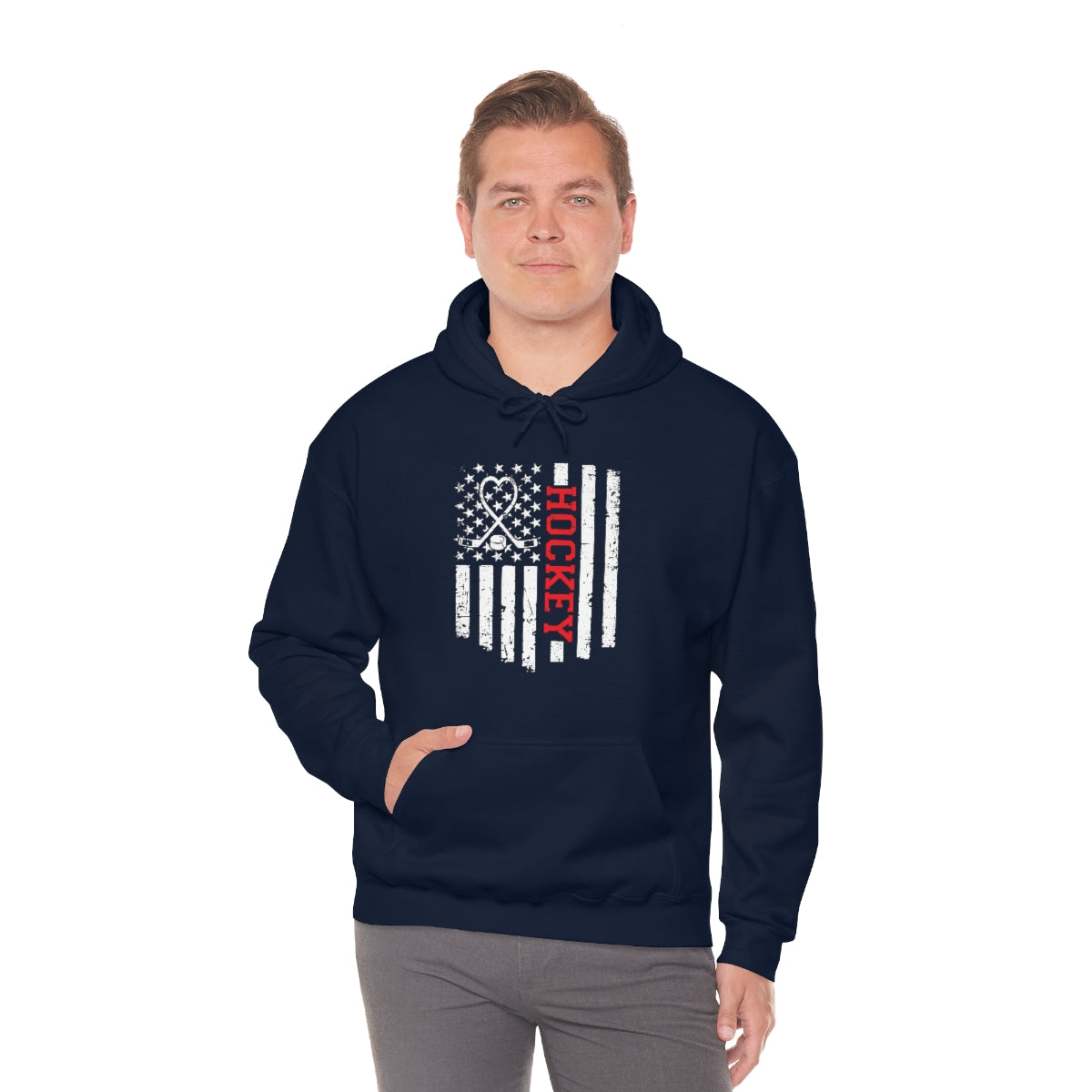 Hockey Flag Unisex Heavy Blend™ Hooded Sweatshirt