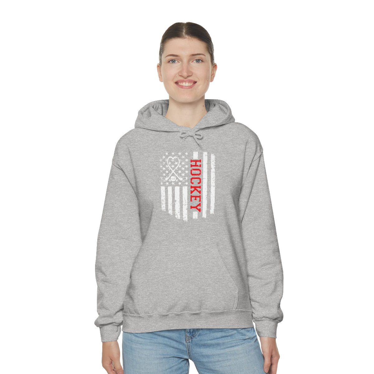 Hockey Flag Unisex Heavy Blend™ Hooded Sweatshirt