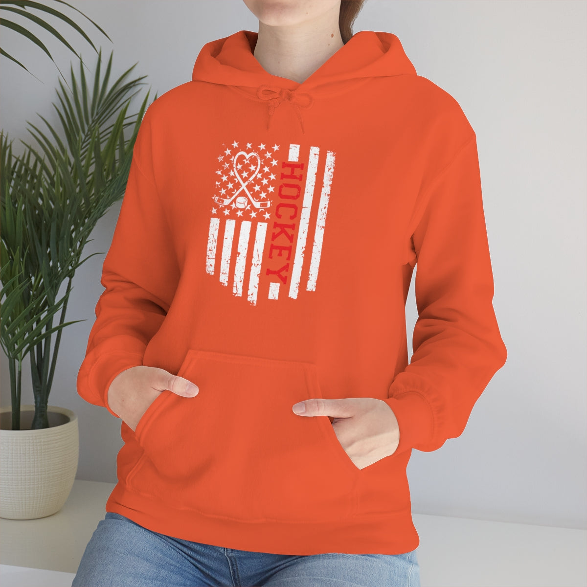 Hockey Flag Unisex Heavy Blend™ Hooded Sweatshirt