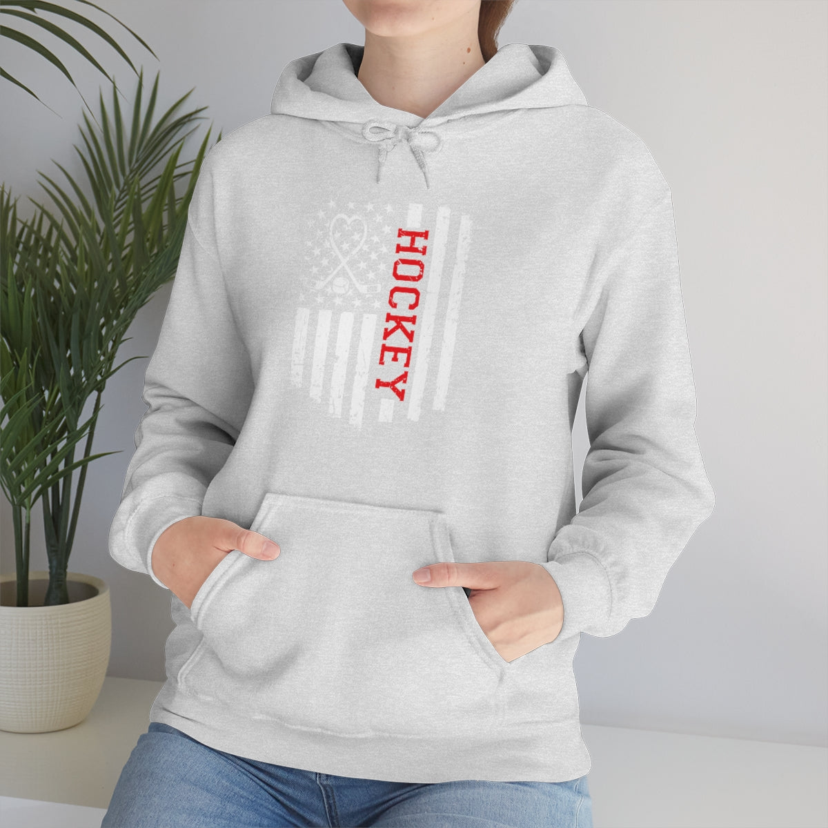 Hockey Flag Unisex Heavy Blend™ Hooded Sweatshirt