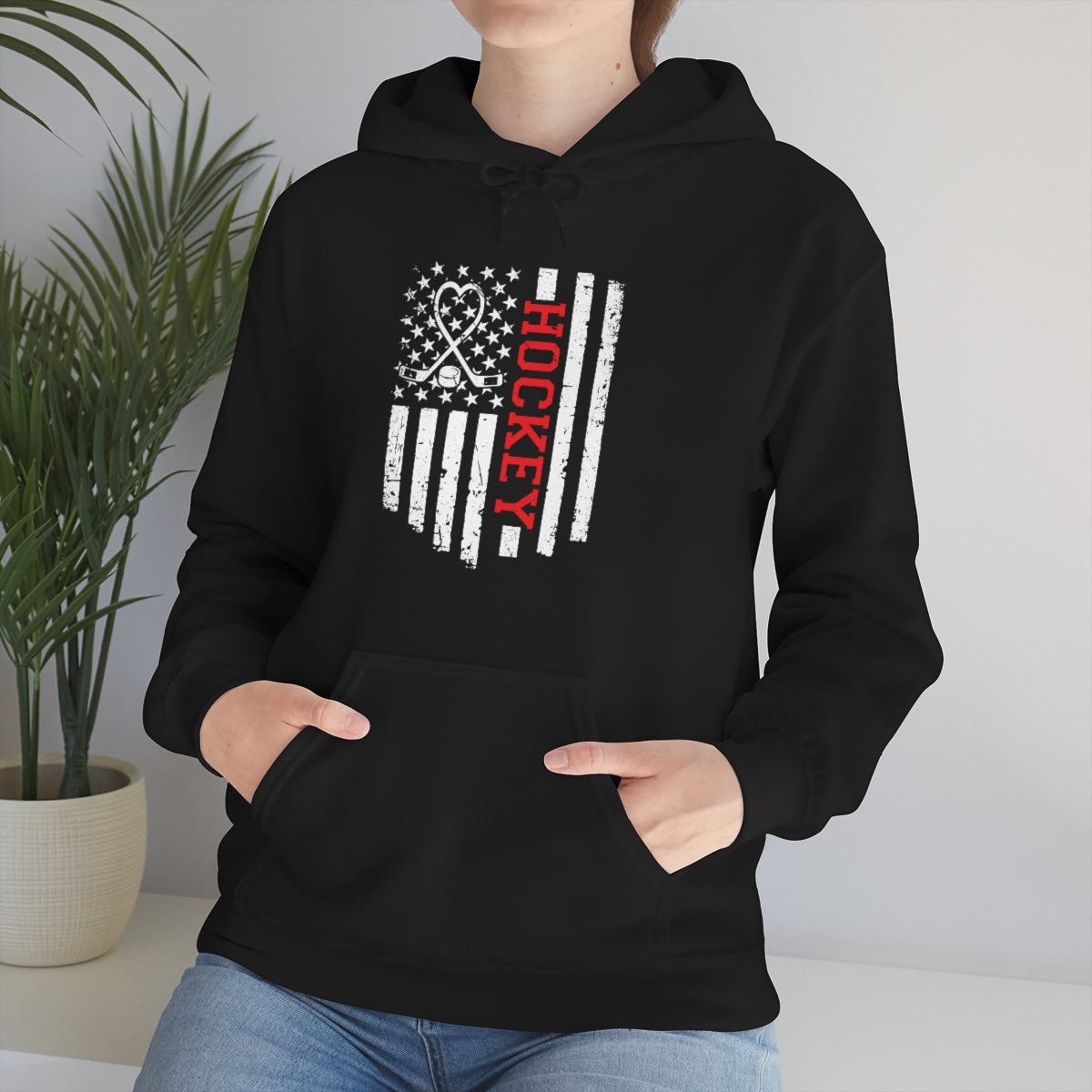 Hockey Flag Unisex Heavy Blend™ Hooded Sweatshirt