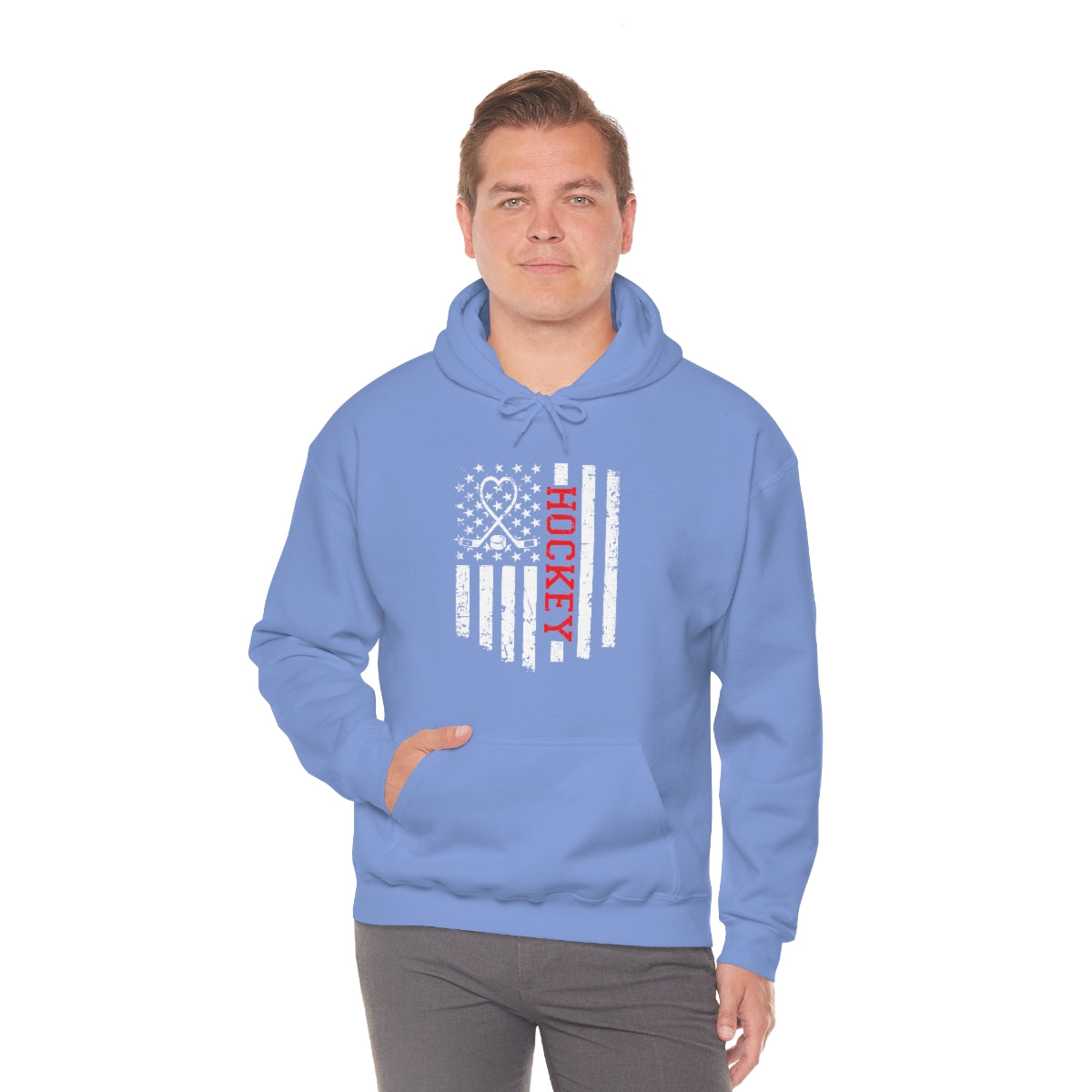 Hockey Flag Unisex Heavy Blend™ Hooded Sweatshirt