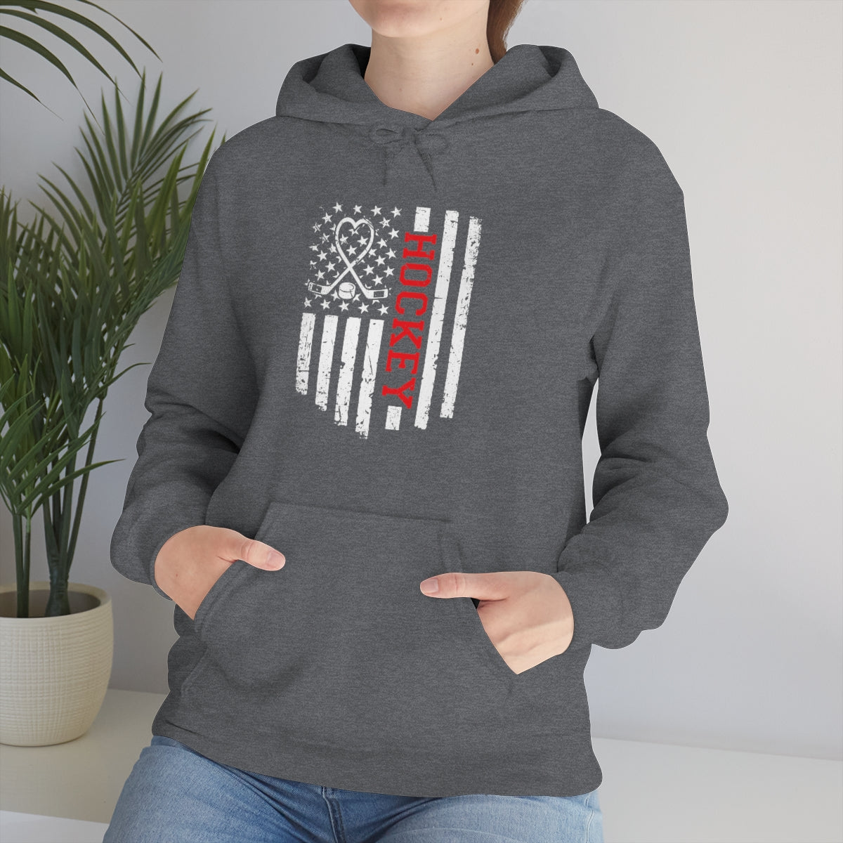 Hockey Flag Unisex Heavy Blend™ Hooded Sweatshirt