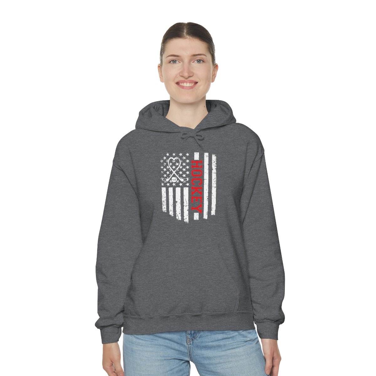 Hockey Flag Unisex Heavy Blend™ Hooded Sweatshirt