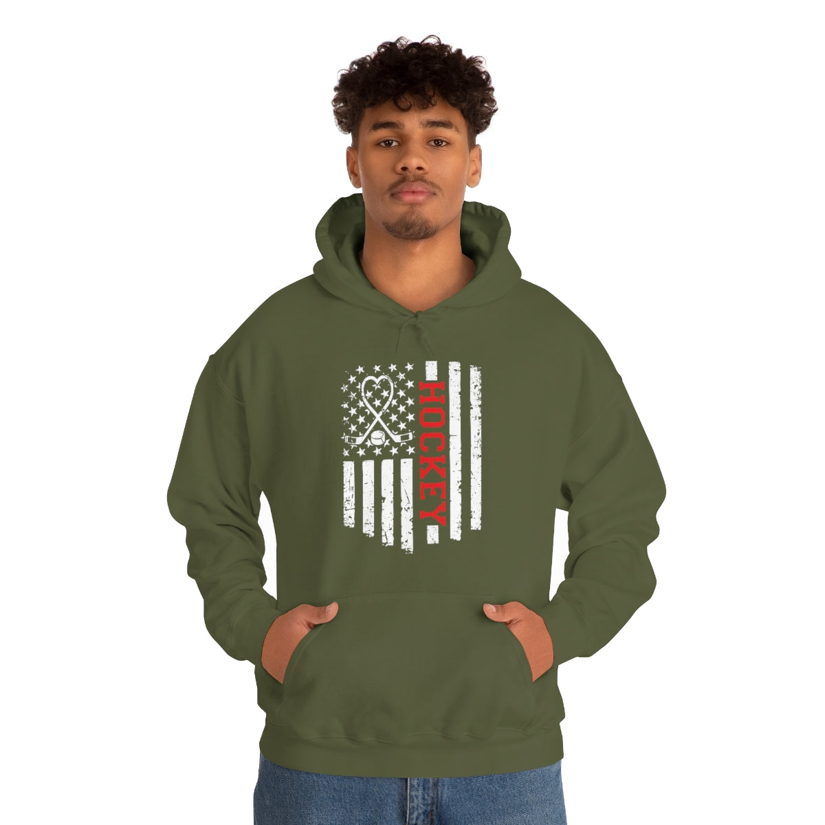 Hockey Flag Unisex Heavy Blend™ Hooded Sweatshirt