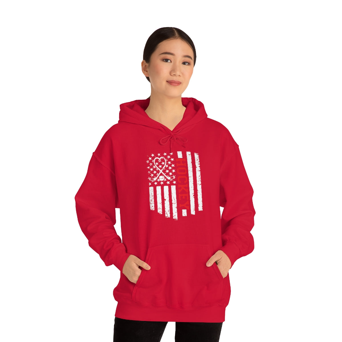 Hockey Flag Unisex Heavy Blend™ Hooded Sweatshirt