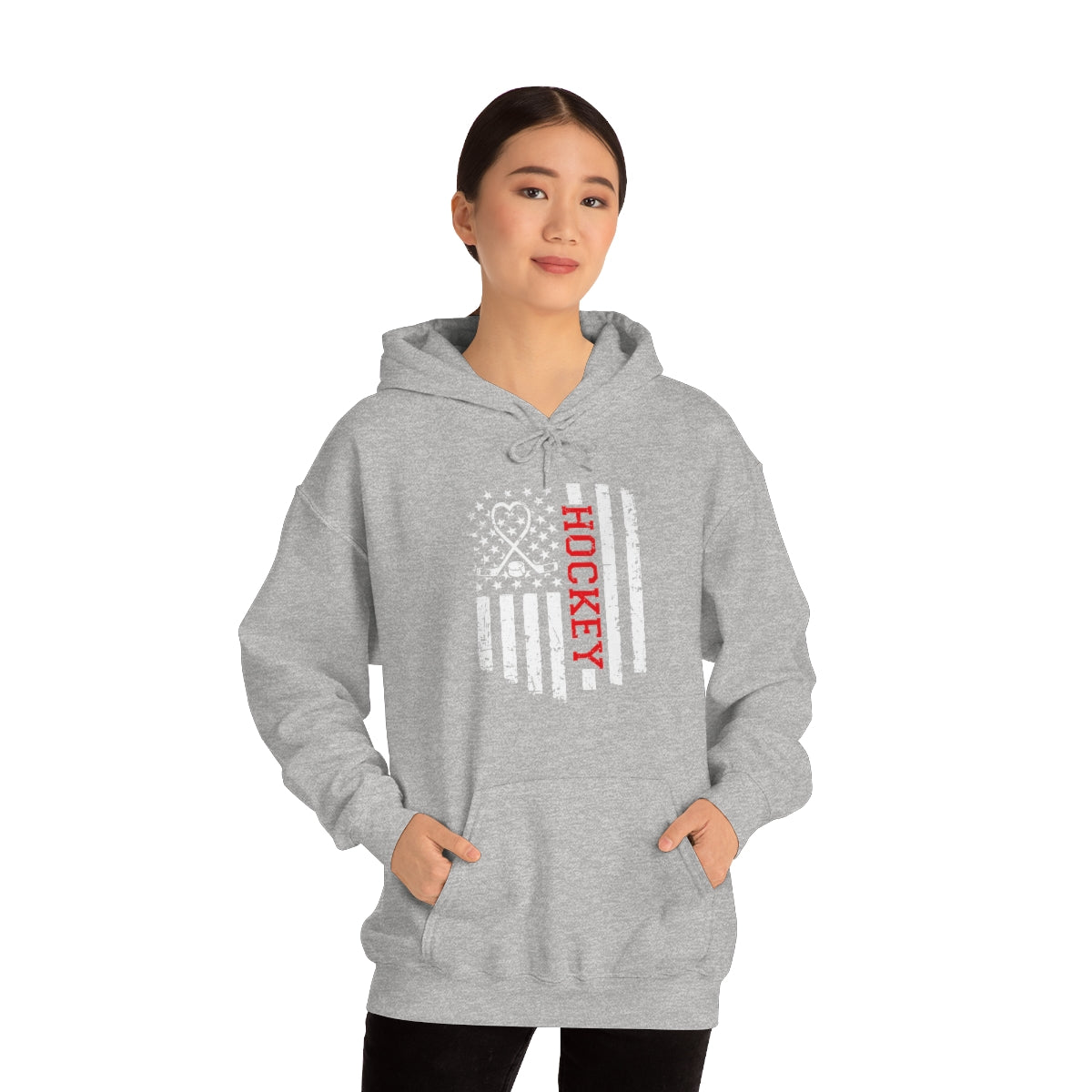 Hockey Flag Unisex Heavy Blend™ Hooded Sweatshirt