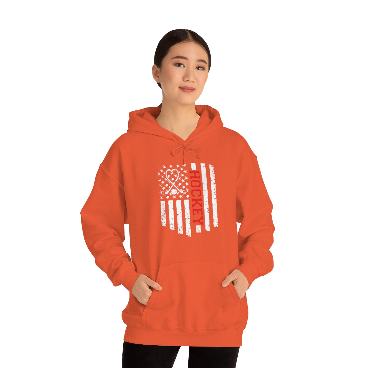 Hockey Flag Unisex Heavy Blend™ Hooded Sweatshirt