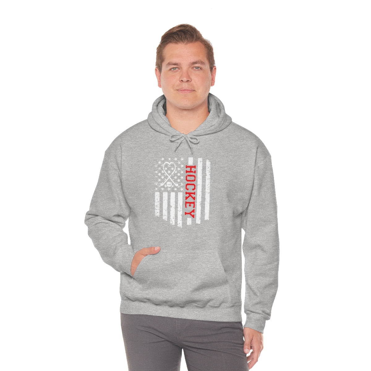 Hockey Flag Unisex Heavy Blend™ Hooded Sweatshirt