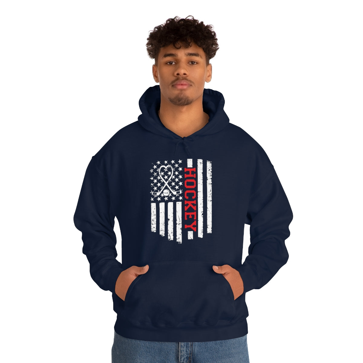 Hockey Flag Unisex Heavy Blend™ Hooded Sweatshirt