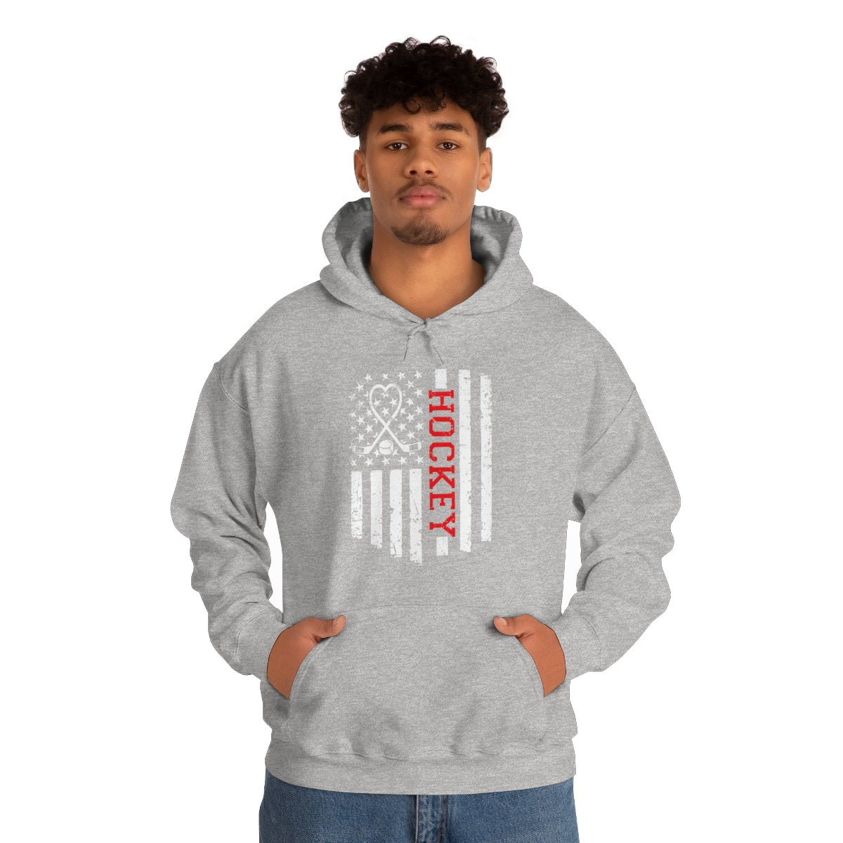 Hockey Flag Unisex Heavy Blend™ Hooded Sweatshirt