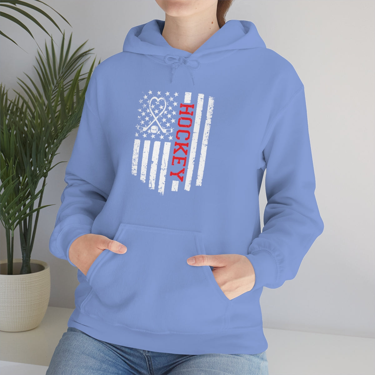 Hockey Flag Unisex Heavy Blend™ Hooded Sweatshirt