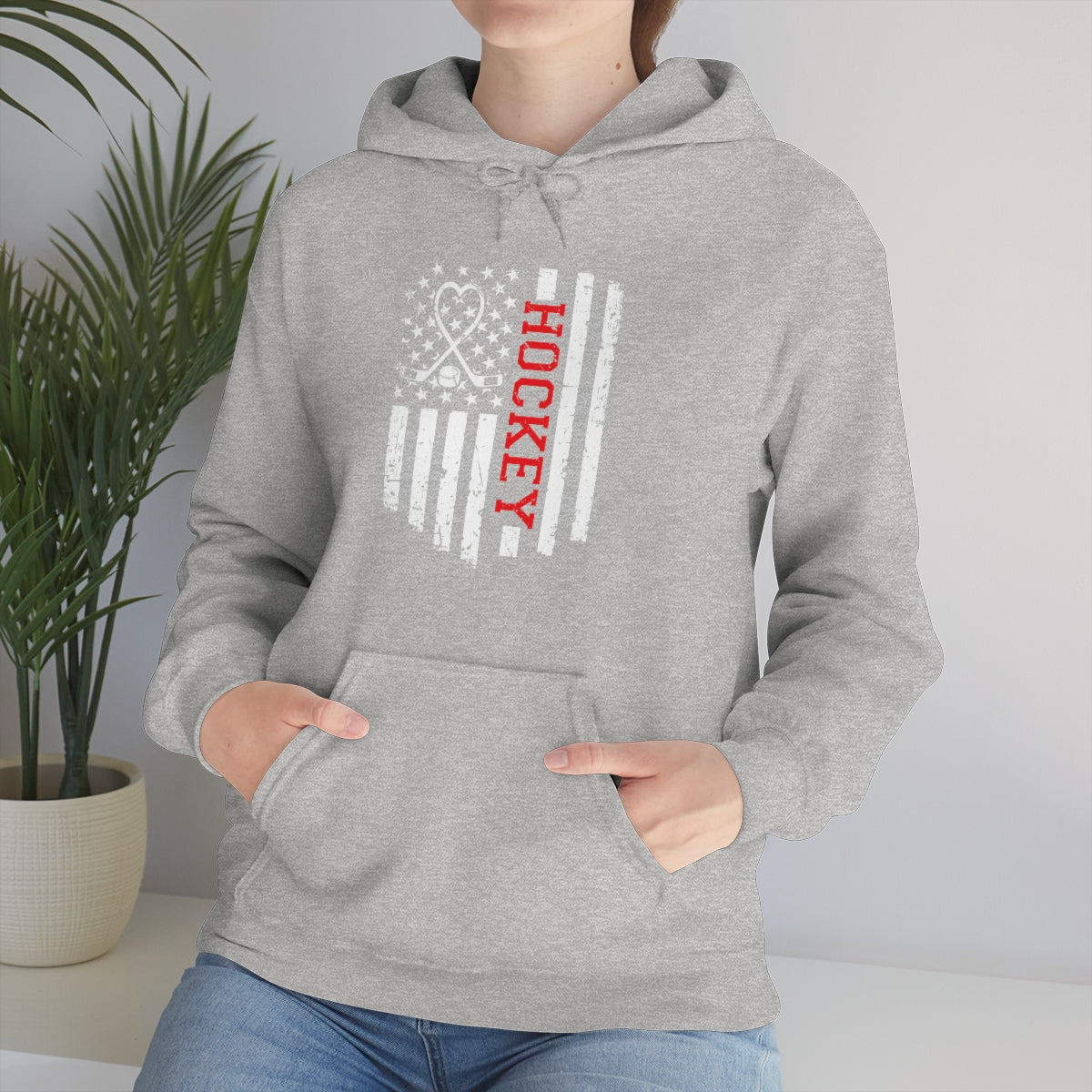 Hockey Flag Unisex Heavy Blend™ Hooded Sweatshirt