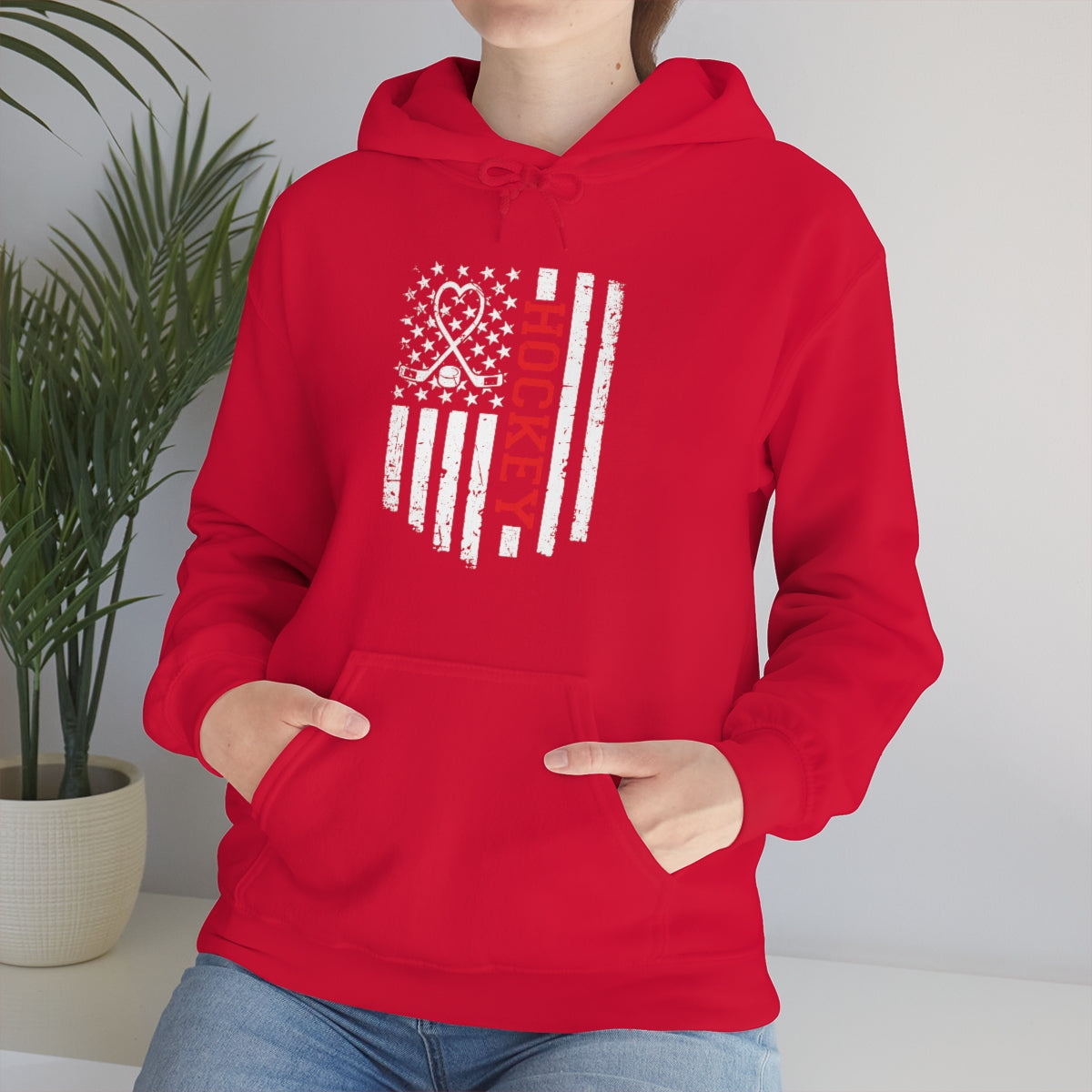 Hockey Flag Unisex Heavy Blend™ Hooded Sweatshirt