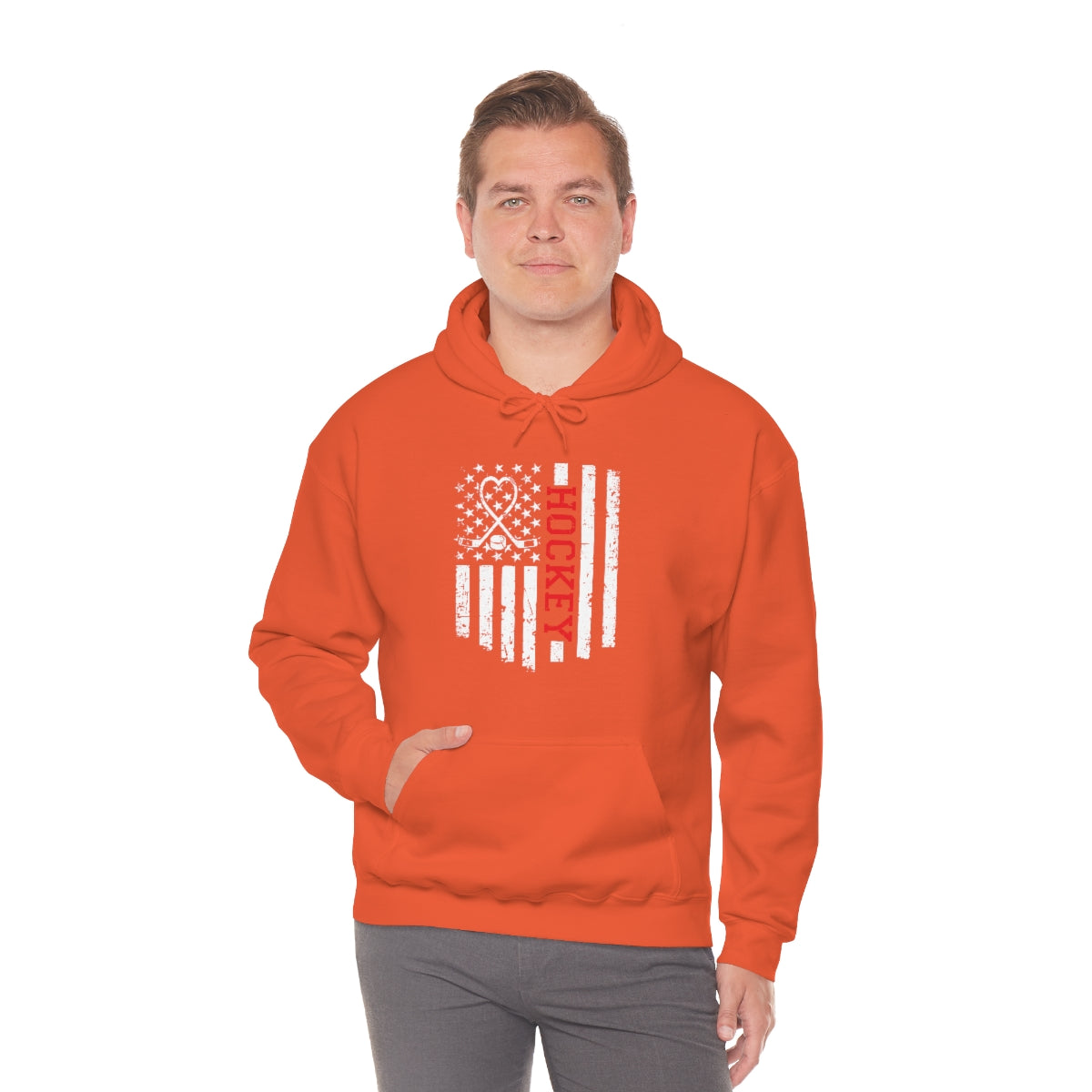 Hockey Flag Unisex Heavy Blend™ Hooded Sweatshirt