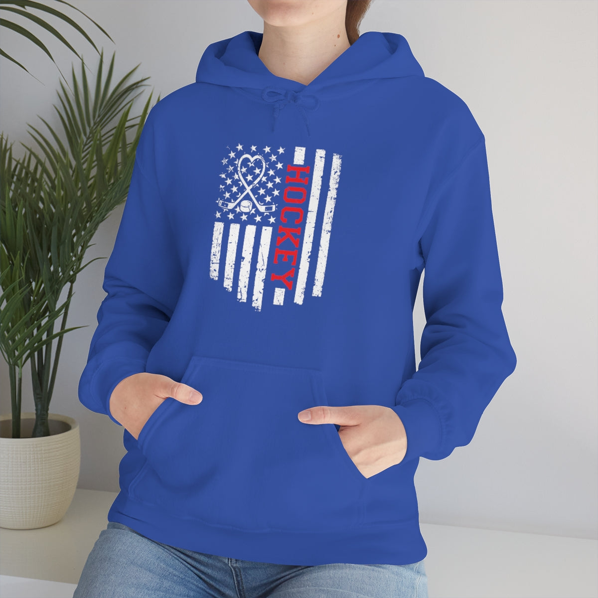 Hockey Flag Unisex Heavy Blend™ Hooded Sweatshirt