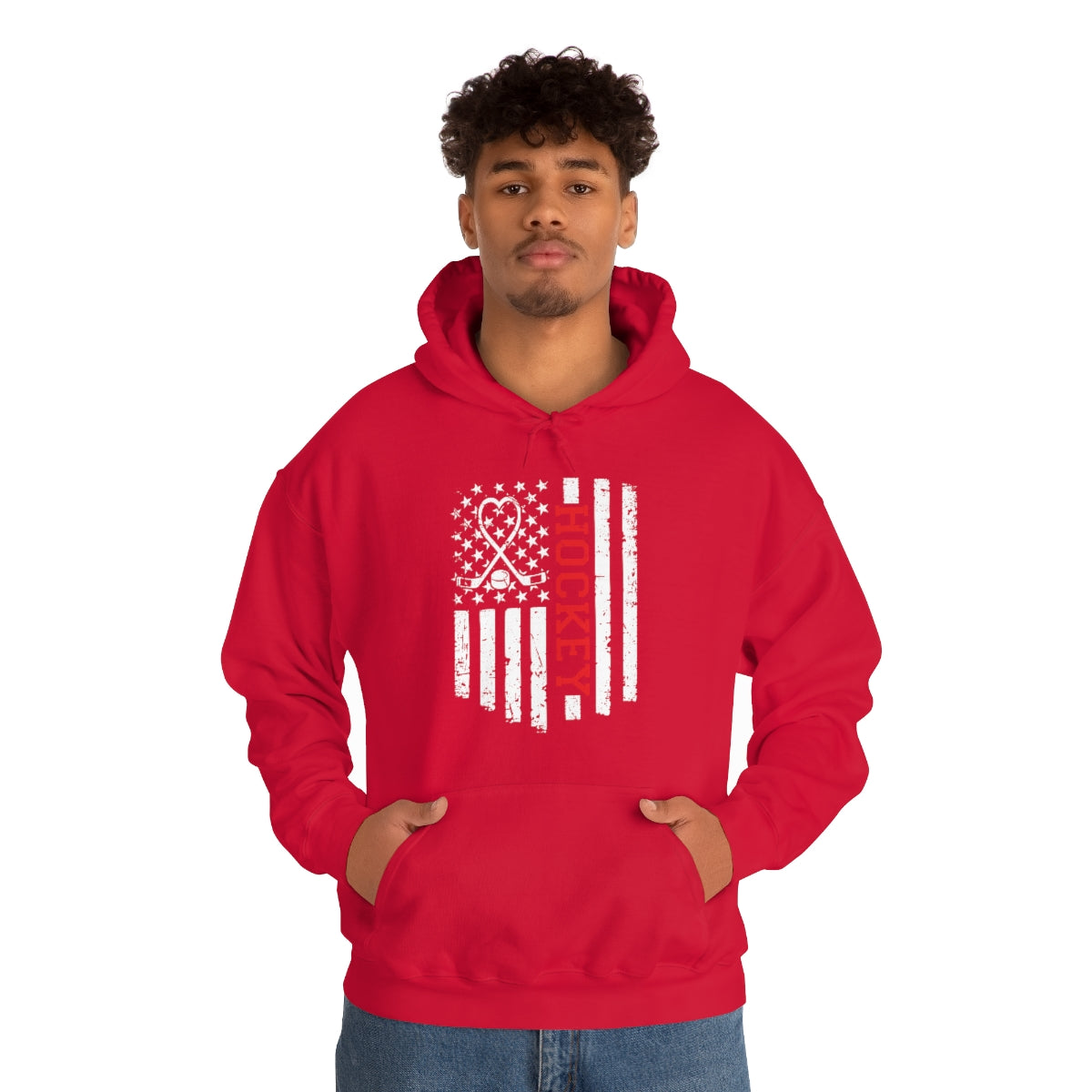 Hockey Flag Unisex Heavy Blend™ Hooded Sweatshirt