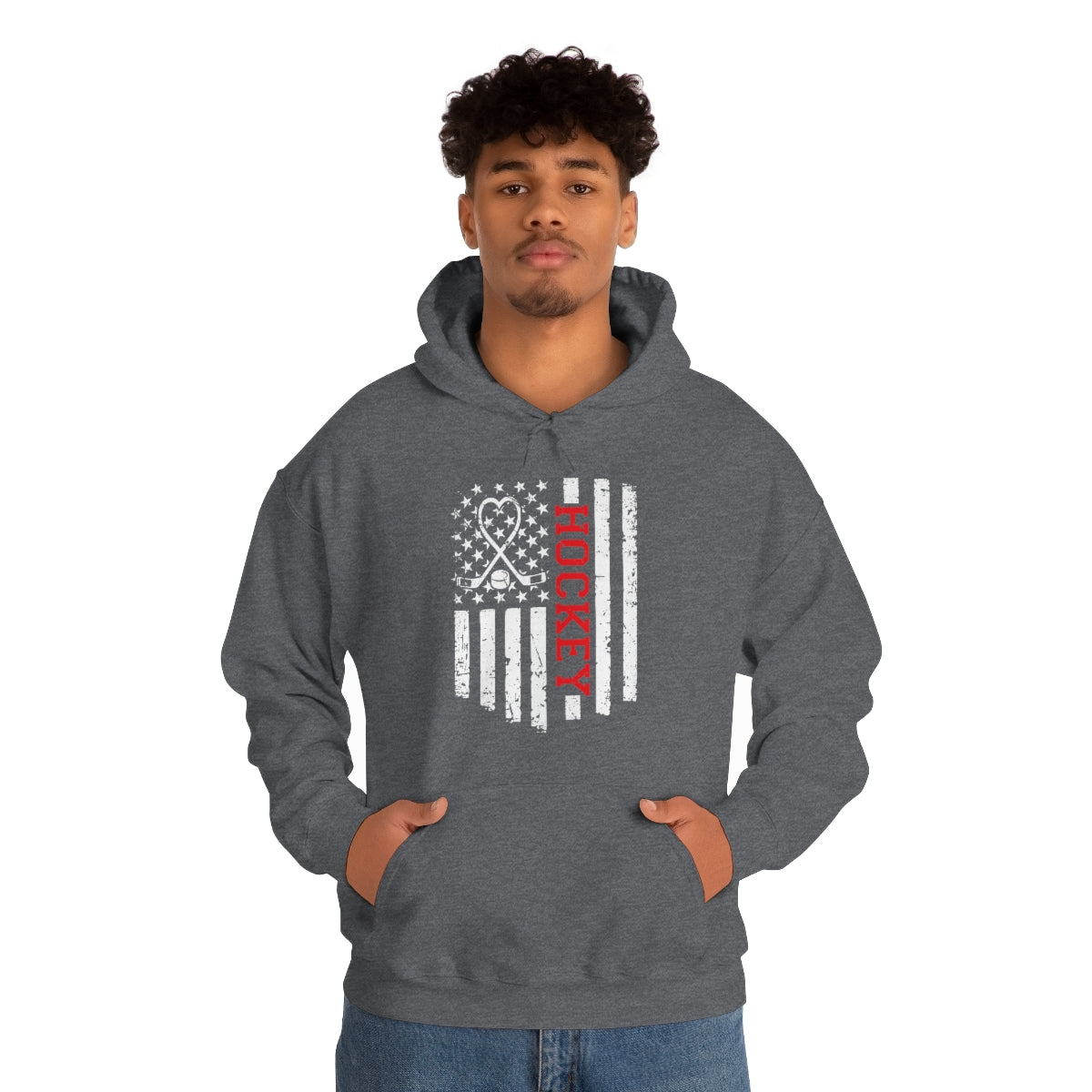 Hockey Flag Unisex Heavy Blend™ Hooded Sweatshirt