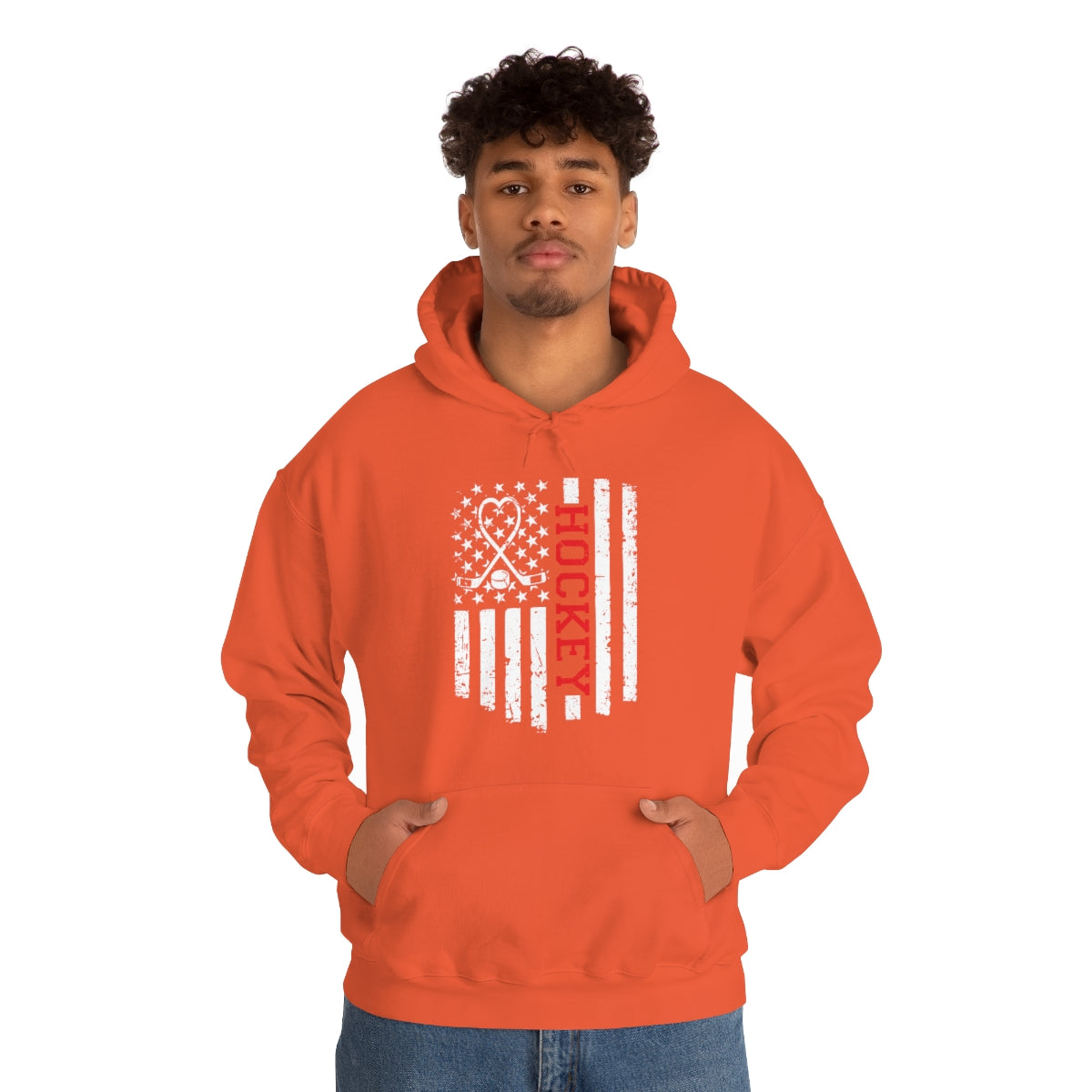 Hockey Flag Unisex Heavy Blend™ Hooded Sweatshirt